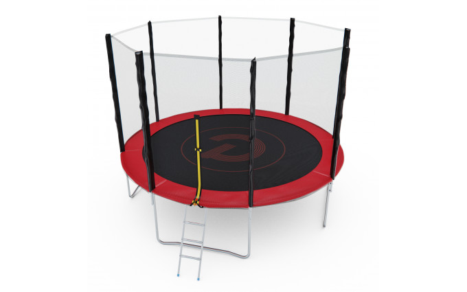 Батут с сеткой DFC PELPO 12ft с лестницей, RED Батут с сеткой DFC PELPO 12ft с лестницей, RED